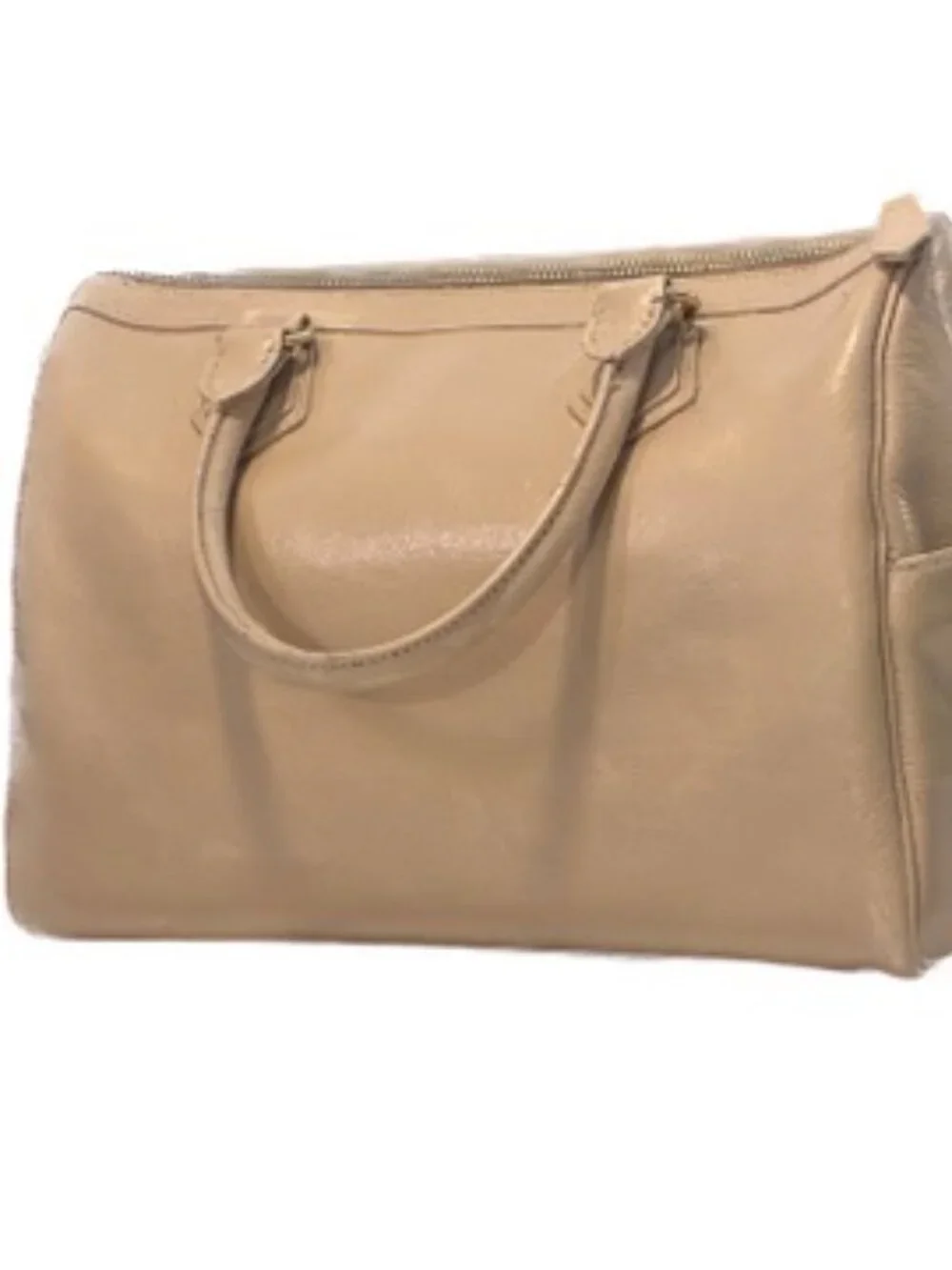 Mark & Graham Taupe Leather Satchel / Doctor Bag